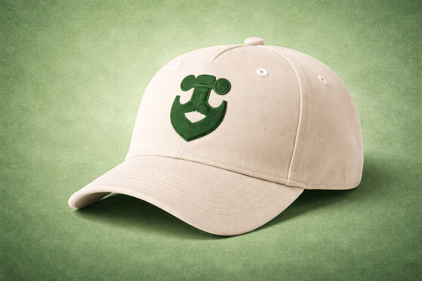 Bearded Stumps Cap - Stone & Deep Green