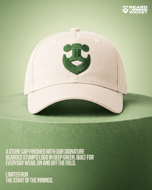 Bearded Stumps Cap - Stone & Deep Green